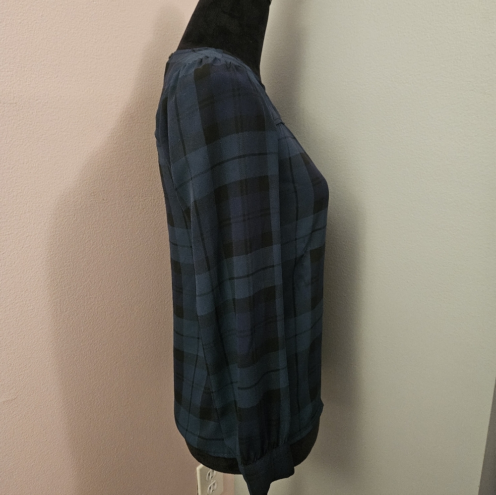 J. Crew Plaid Long-Sleeved Blouse - XS - Picture 6 of 11